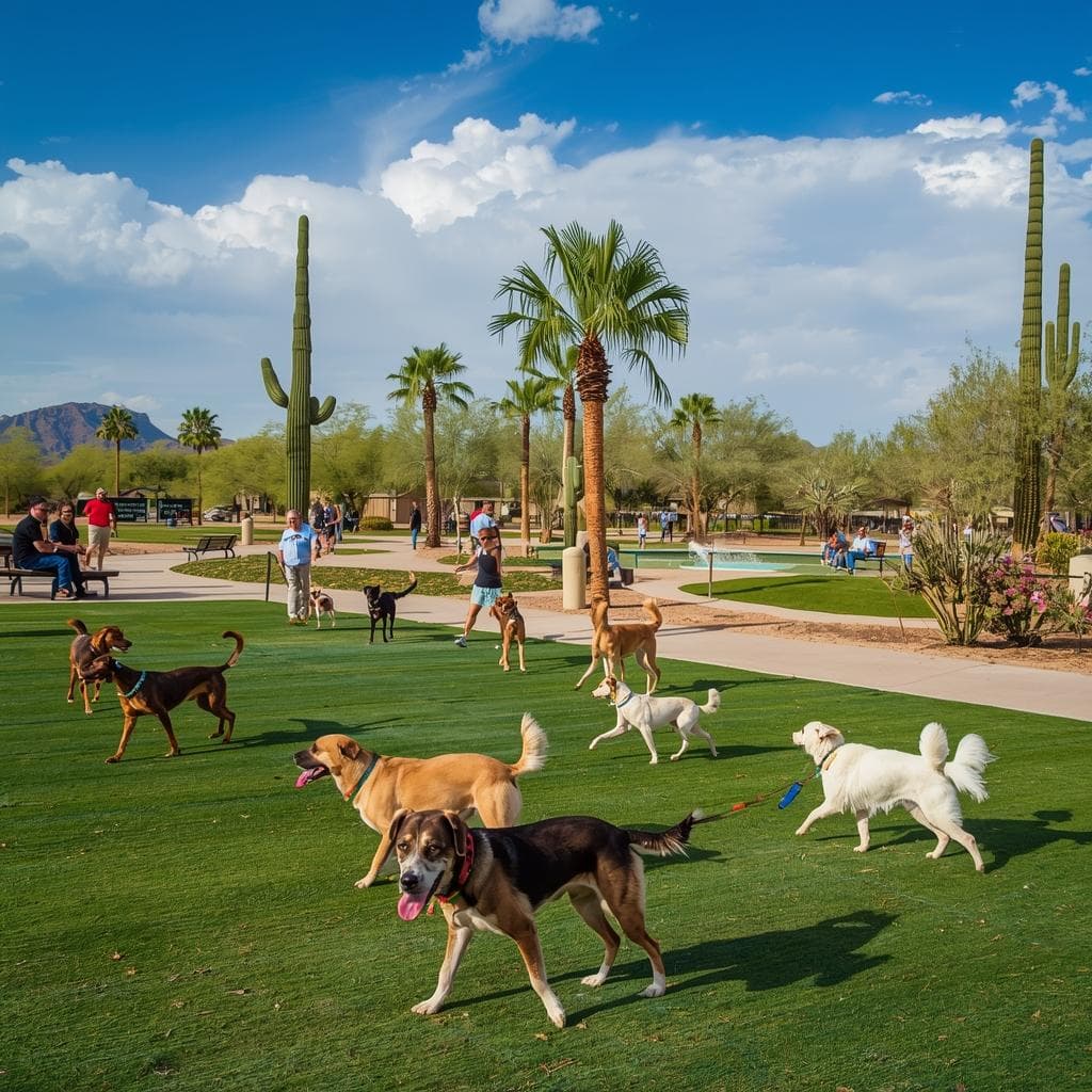 Arizona dog park landscape