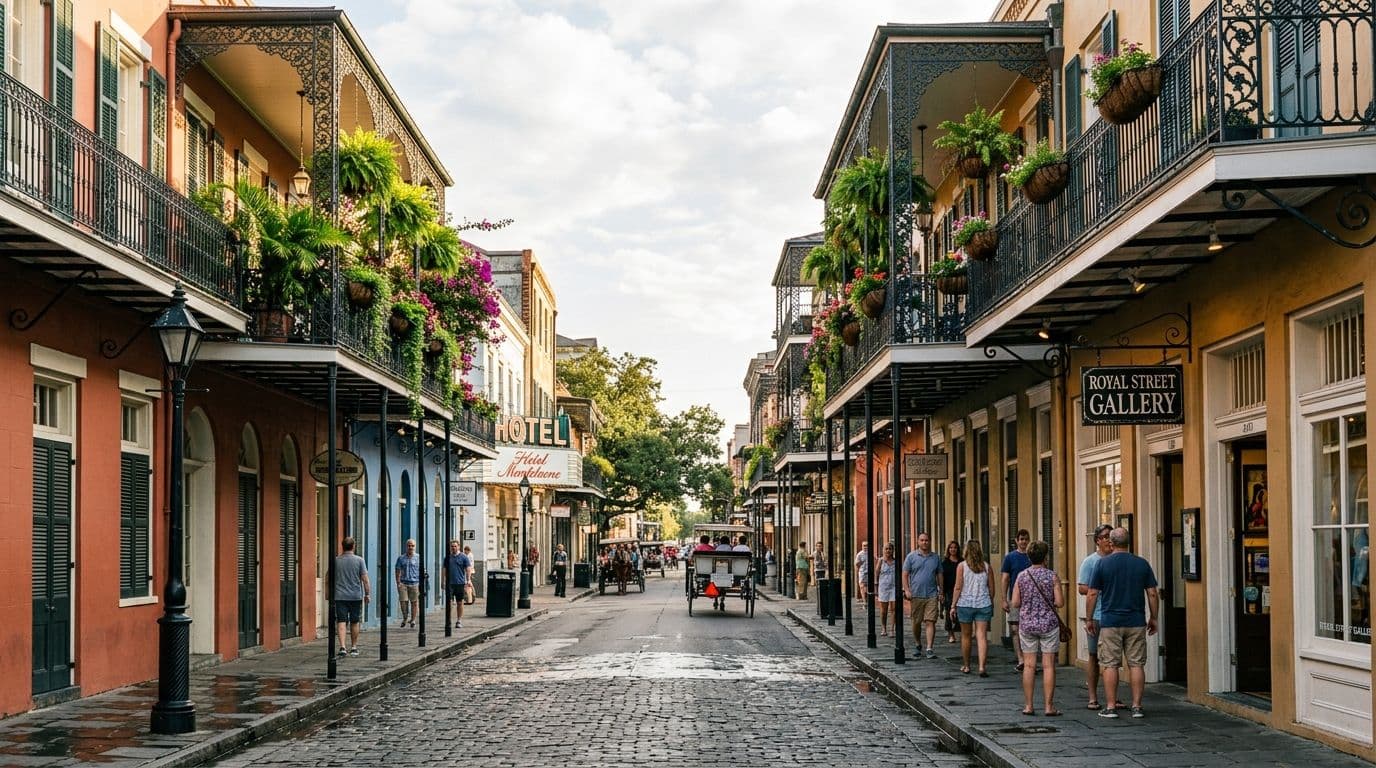Historic New Orleans French Quarter architecture