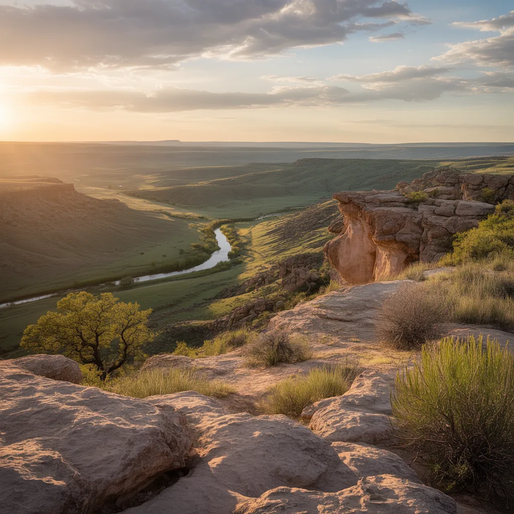 Canyon dog park landscape