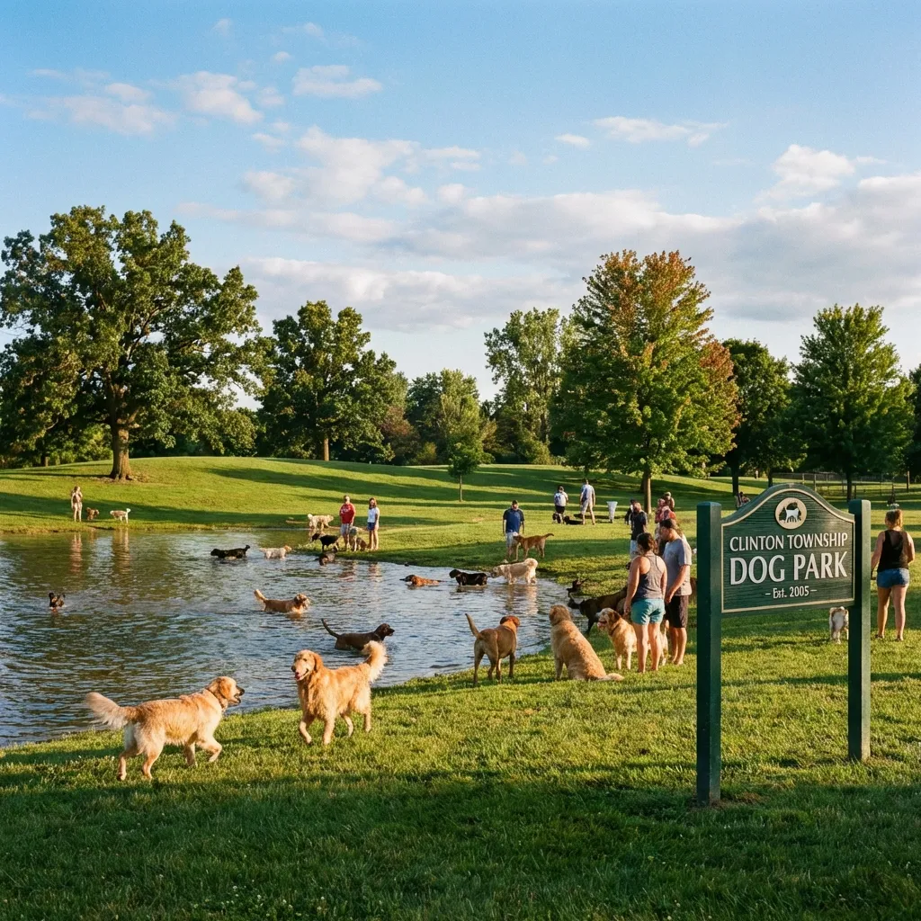 Clinton Township dog park landscape