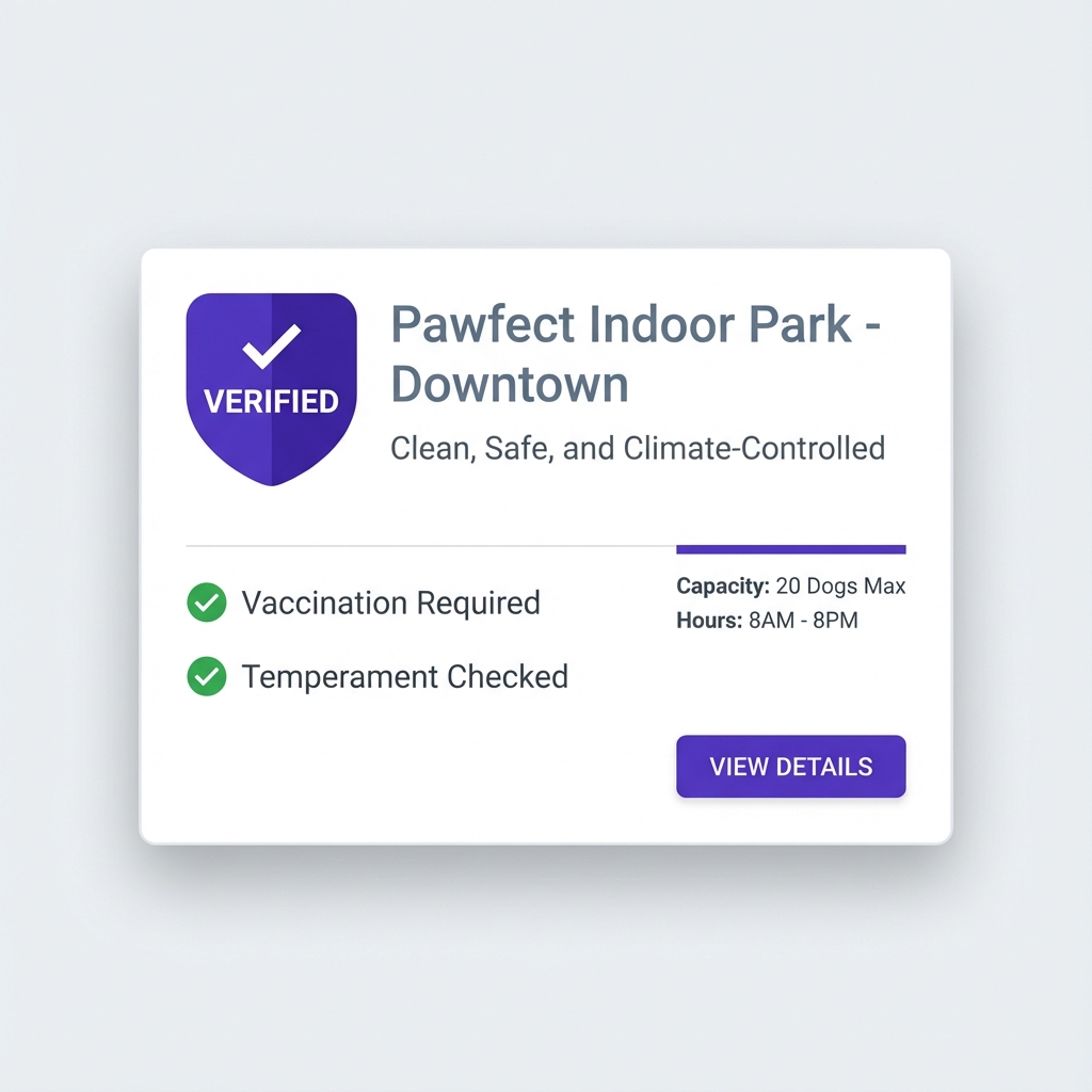 IndoorDogPark Verified Premium Listing Example